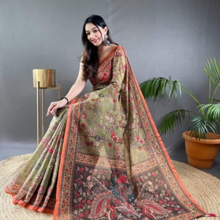 Fancy Malai Cotton Saree