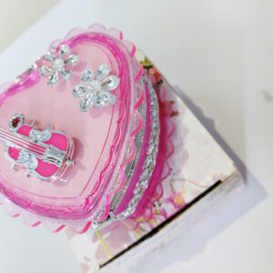 Pink Crystal Flower Hair Clip